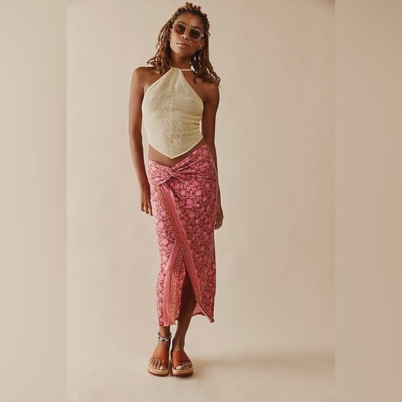 Free People It Feels Right Sarong in Cinnamon Combo size medium